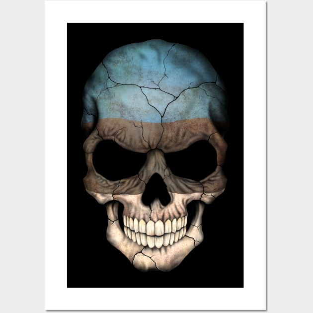 Estonian Flag Skull Wall Art by jeffbartels